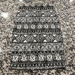 BodyCon Aztec Print Knee Length Skirt